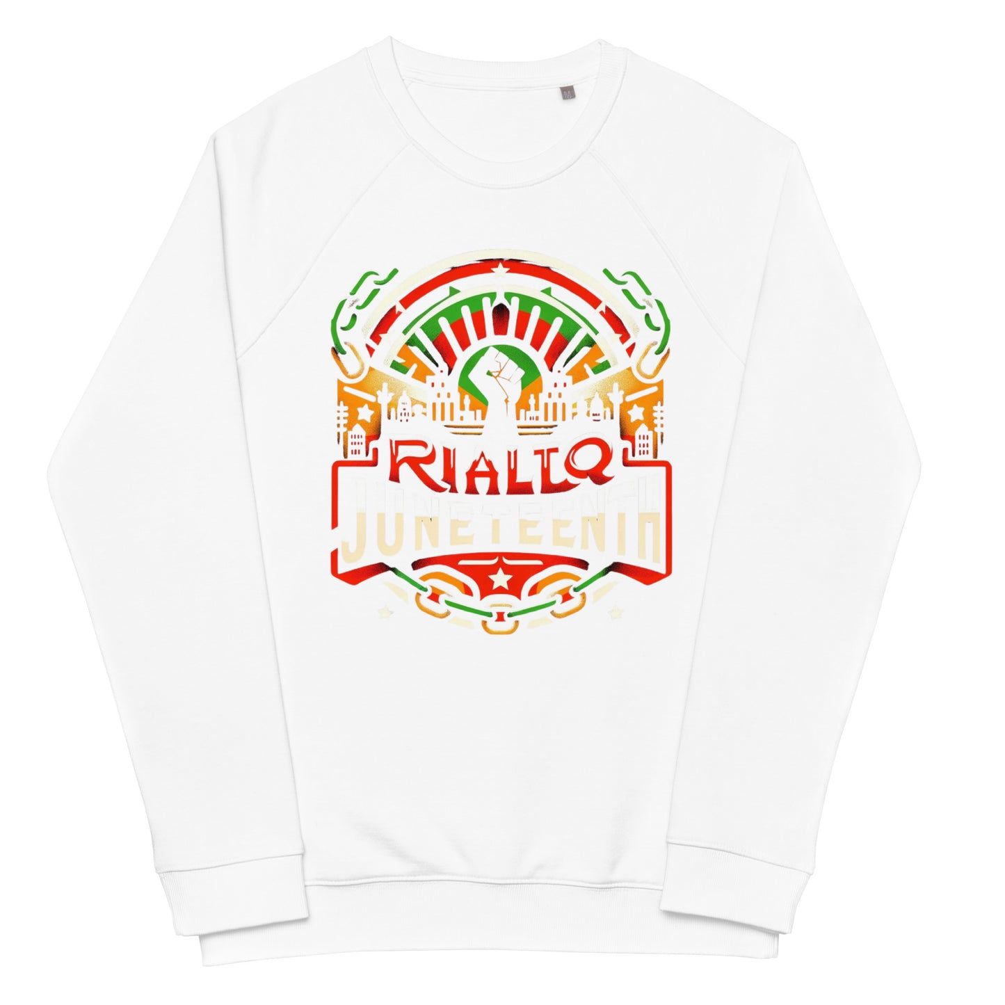 Unisex organic raglan sweatshirt