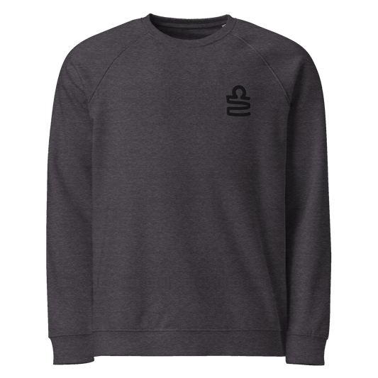Unisex organic raglan sweatshirt